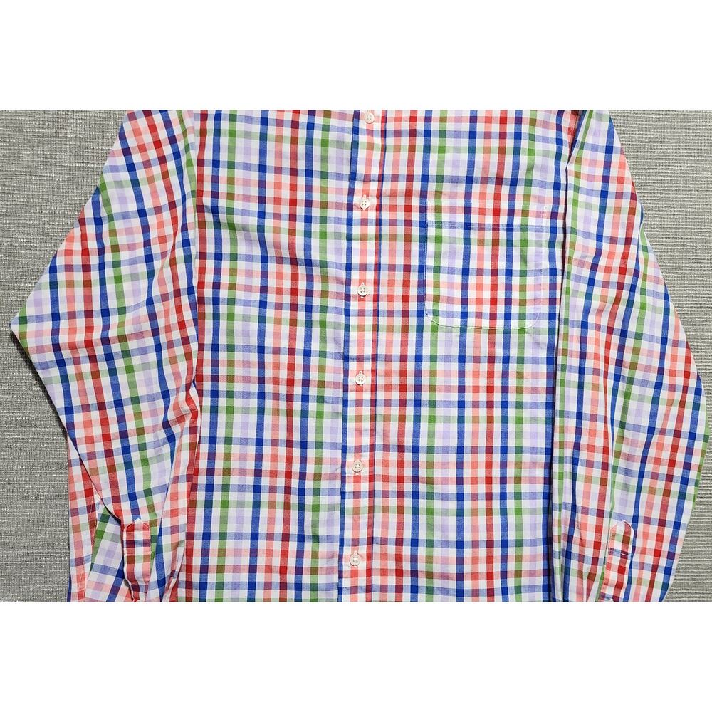 Saddlebred Men’s Big Tall LT Plaid Button Down Shirt‎ Long Sleeve Multicolor - Picture 3 of 11